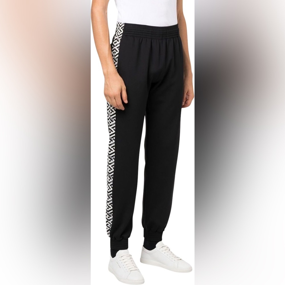 Versace La Greca striped track jogger pants